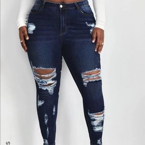 SHEIN distressed jeans
